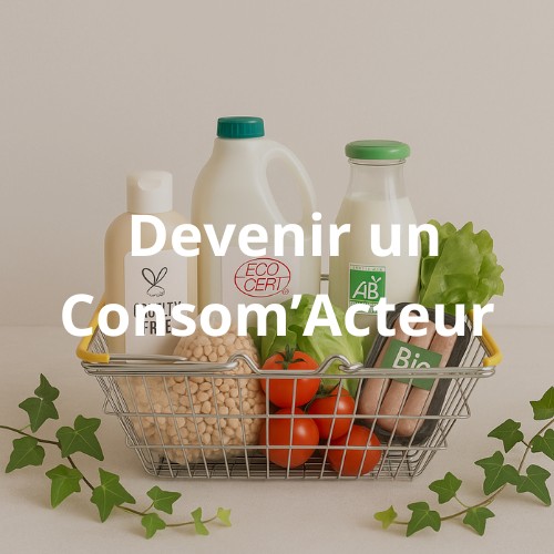 un panier de supermarché rempli de produits éthiques pour le bien-être animal