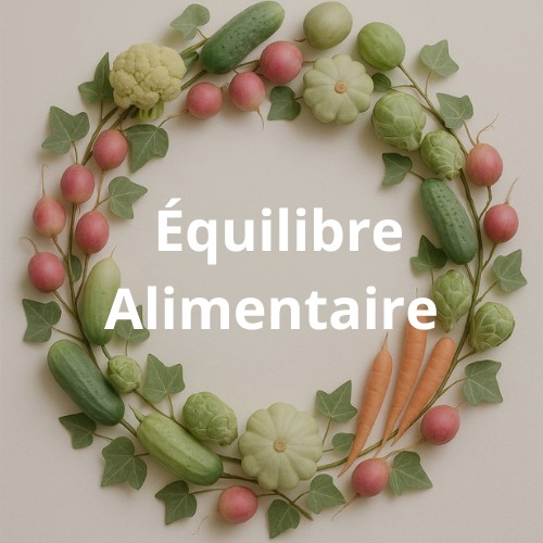 couronne de légumes symbolisant l'équilibre alimentaire