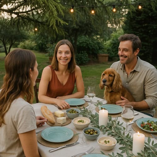 des amis autour d'une table éthique